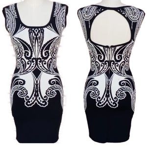 Guess Ornate Paisley Sweater bodycon dress XS